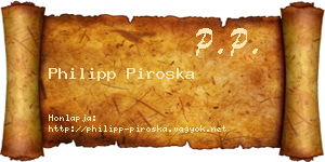 Philipp Piroska névjegykártya