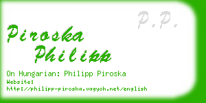 piroska philipp business card